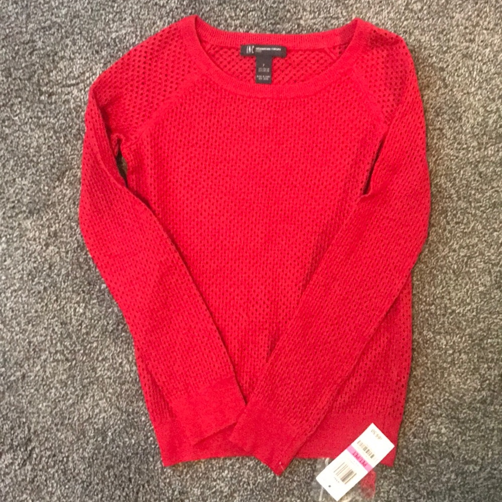 INC Petite red sweater